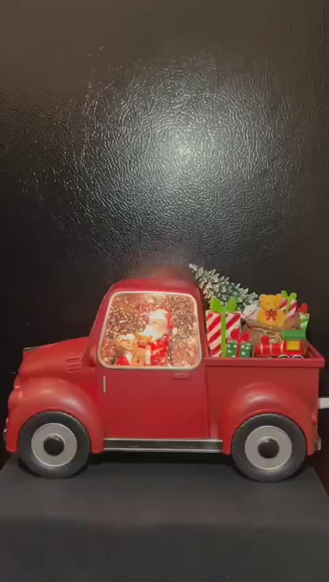 Musical Christmas Water Lamp with Snow Effect – Santa's classic car